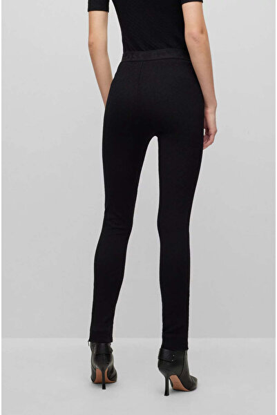 BOSS Kadın Dokuma Kumaş Normal Bel Düz Model Siyah Pantolon 50494165-960