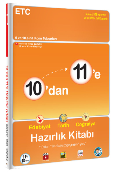 Tonguç Yayınları Tonguç 10 dan 11 e Edebiyat Tarih Coğrafya Hazırlık Kitabı T...