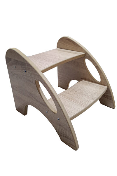 Genel Markalar Ahşap Basamak Tabure Bebek Banyo & Mutfak Merdiveni (Demonte Ü...