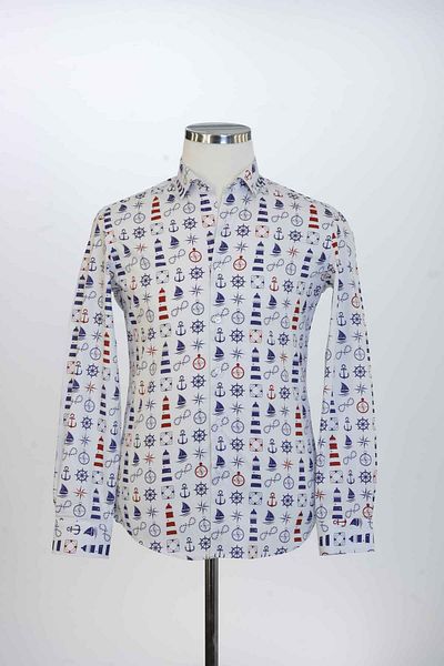 Paul Martin Canadian 100% Cotton Patterned Printed Digital Men's Shirt PM3436R30
