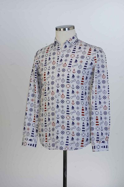 Paul Martin Canadian 100% Cotton Patterned Printed Digital Men's Shirt PM3436R30