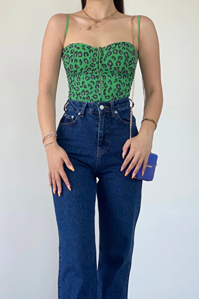 Livik Pantaloni de blugi din denim cu picioare largi din Lycra, cu potrivire ...