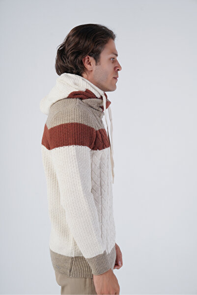 Trist Star Βιζόν-Μπεζ Ανδρικά Μαλλιά Πλεκτά Πλεκτά Πλεκτά Πλεκτά Μάλλινο Πουλόβερ