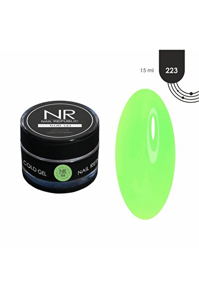 Nail Republic Builder Jel Yeşil Wow Gel 223 (15 GR) | Profesyonel Tırnak Yapı...