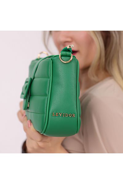 Levidor Quilted Soft Women's Shoulder Bag, Messenger Bag, Women's Bag 2 Different Straps ( 27x16x7.5 cm)