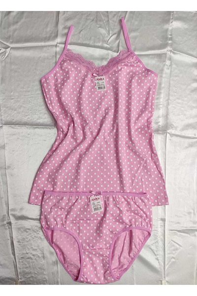 JENİKA Set de 2 pantaloni și chiloți cu curele de frânghie pentru femei