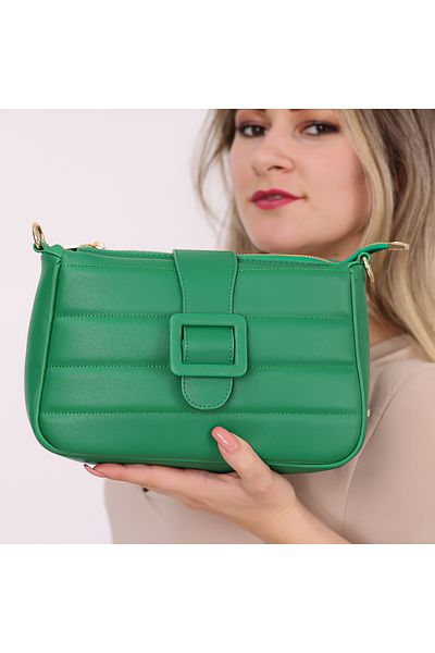 Levidor Quilted Soft Women's Shoulder Bag, Messenger Bag, Women's Bag 2 Different Straps ( 27x16x7.5 cm)