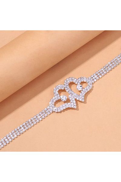 Flaner Paris Aksesuar New Season Heart Motif Women's Anklet Gold Color