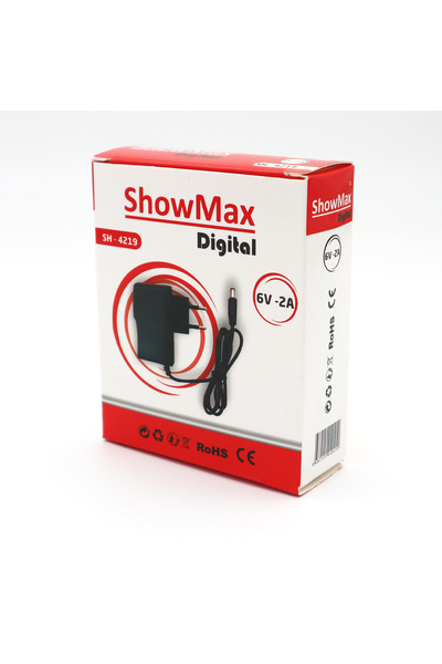 ShowMax SH-4219 6V 2A 5.5x2.5mm Priz Tipi Adaptör