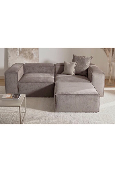 ERİZA Relax Soft 3 Modül (kahve) Babyface 05 (2 köşe, 1 puf)