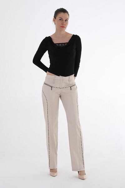 Balizza BLZ-BIRD EYE DETAIL NORMAL WAIST PANTS