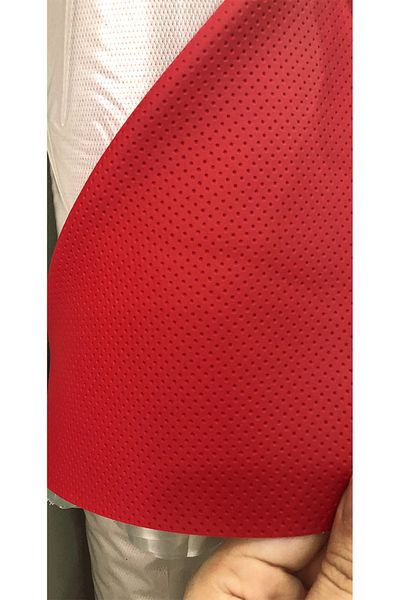 turkanlarhome Red Dot Pattern Faux Leather Meter Fabrics (Auto Upholstery, Furniture, Bags, Hobby Purposes Etc..)