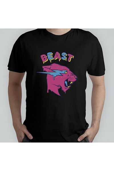 Pixxa Κύριος. Σετ μπλουζάκι και Mousepad Beast 100% Cotton Crew Neck