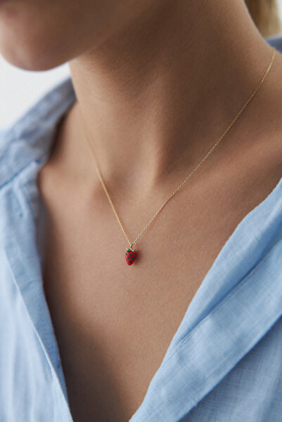 YAVUZ KUYUMCULUK 14 Ayar Altın Çilek Kolye