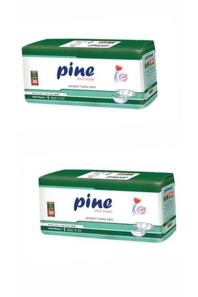 Pine 2 Packs of M 30 Patient Diapers with Waistband