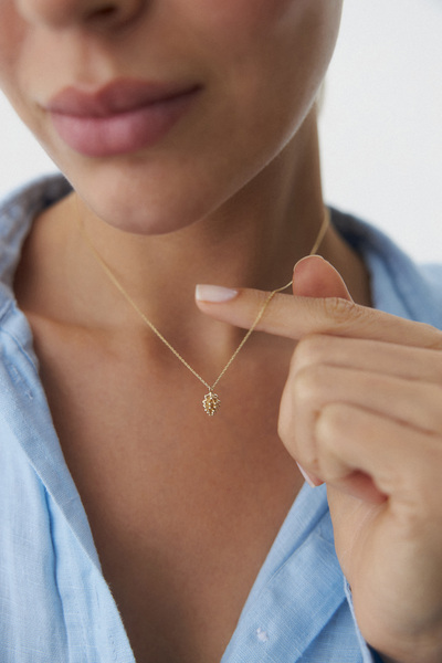 YAVUZ KUYUMCULUK 14 Ayar Altın Kozalak Kolye