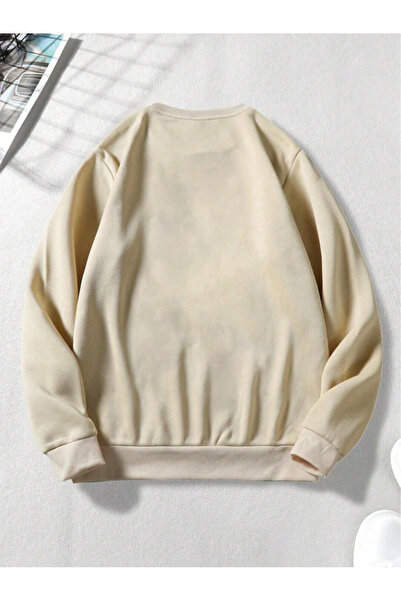 Adrift Унісекс Жіночий/Чоловічий Візон Блакитна Троянда Оверсайз Велосипедна Комір Бавовняна Світшот