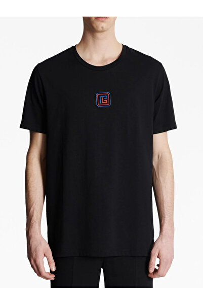 BrandsBoutique تيشيرت أسود فضفاض برقبة دائرية من Balmain PB