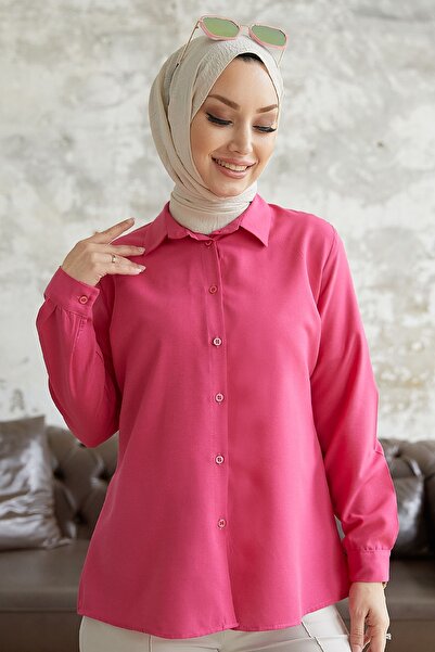 InStyle Nilda Basic Gömlek - Fuşya