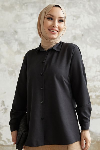 InStyle Cămașă Nilda Basic - Negru