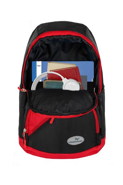 Vegmann Orion Unisex Black Daily School Backpack