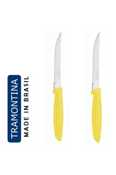 TRAMONTINA قطعتين - سكين فواكه ليزر 22.5 سم - أصفر