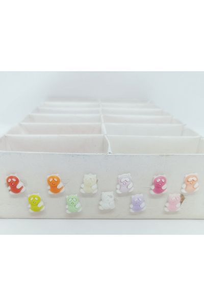 hobim42 Baby Vest Button Set Teddy Bear Model 10 Colors 5 Pieces of Each Color Total 50 Pieces
