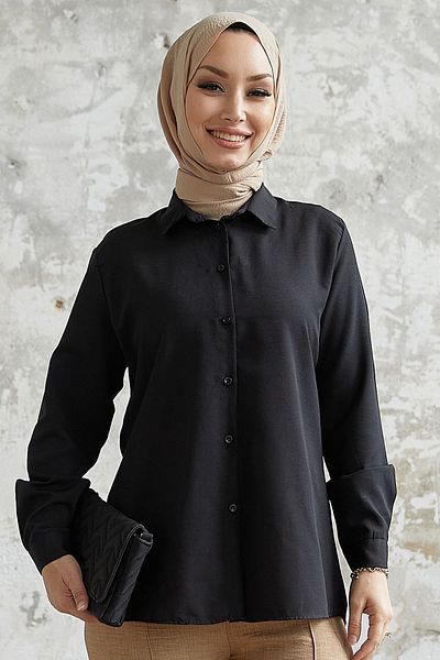 InStyle Cămașă Nilda Basic - Negru