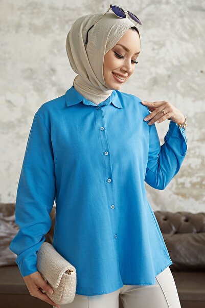 InStyle Nilda Basic Сорочка Blue