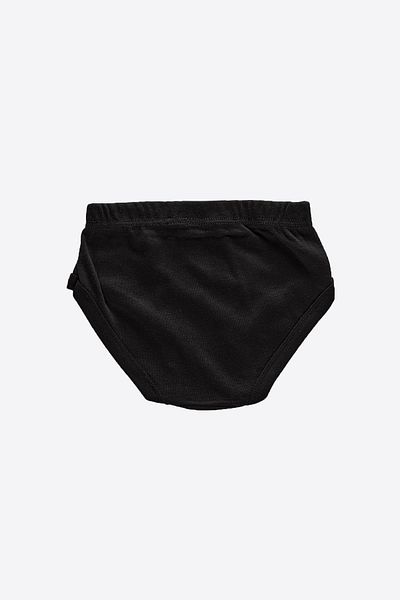 Malabadi Boy's Black 12 Pack 100% Cotton Ribbed Slip εσώρουχα 203-e