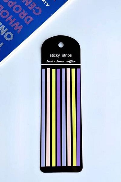 NaSaDAN New Generation Transparent Strip Adhesive Postit Purple Shades
