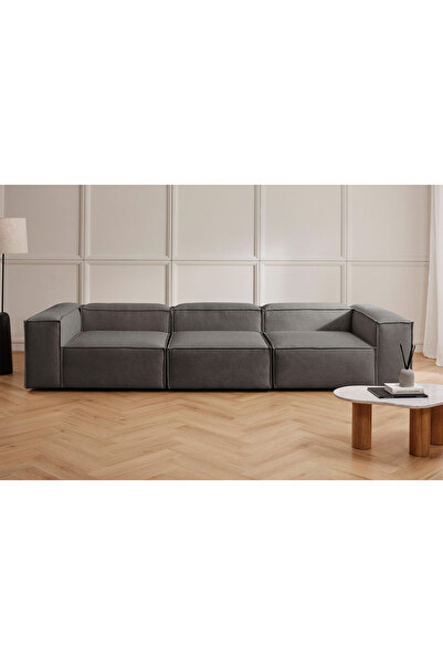 ERİZA Relax Soft 3 Modül Koltuk (ANTRİSİT-KAHVE) Keten 650