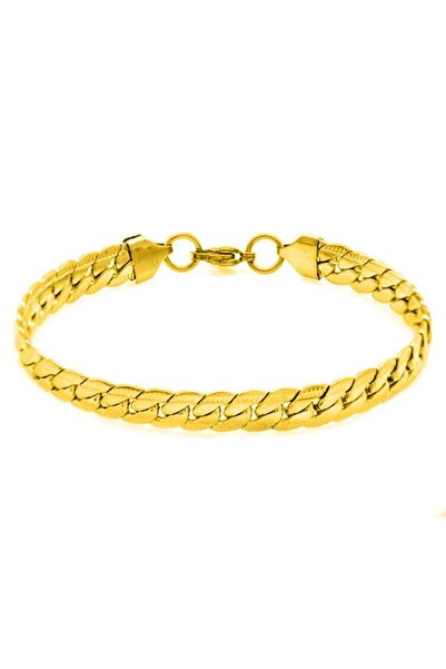 TREND COLLECTİON Urban Snake Model Kararmaz Gold Çelik Unisex Bileklik