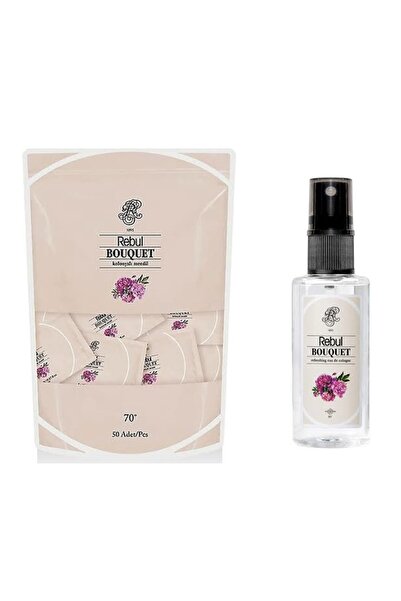 Rebul Bouquet 50lı Kolonyalı Mendıl Poset- Rebul 50 Ml Kolonya Hediyelidir