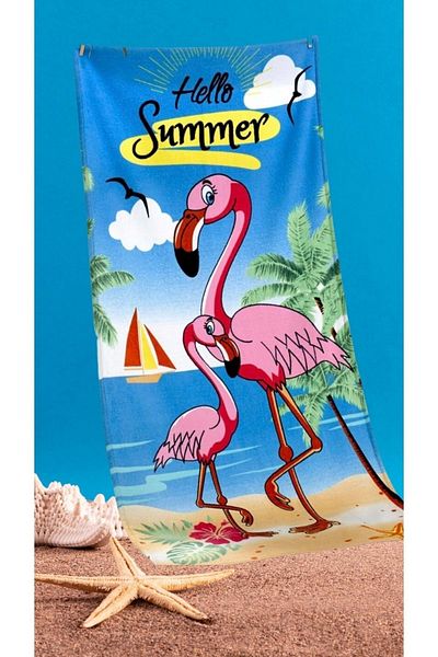 Romans 75X150 Flamingo Patterned Beach Towel