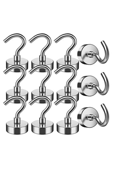 Hdg 2 Pieces Multi-Purpose Strong Neodymium Magnet Magnetic Hook Hanger - 25 ...