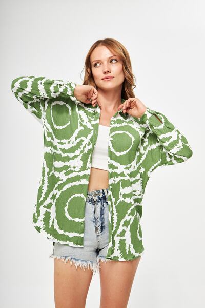 MEGOMEL قميص نسائي أساسي طويل كبير الحجم متعدد الألوان