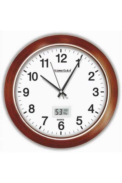 M3DECORİUM Kahverengi Ahşap Görünümlü Çerçeve 30 Cm Ebat Nem Ölçerli Nemölçer...