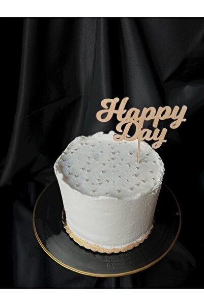 Maison Avf عصا كعكة خشبية MDF بتصميم بوهيمي من Happy Day - زخرفة