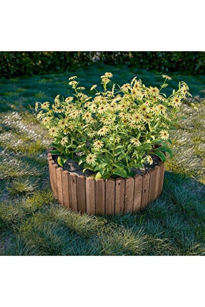 iAhşap 30x200 cm Bahçe Bordür Çiti, Çim Çiçek Bahçesi Ahşap çiti, Peyzaj yolu...