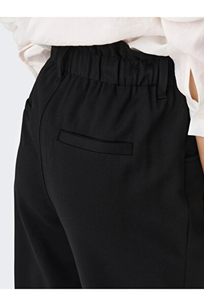ONLY Women's Elastic Waist Black Pants - 15236129