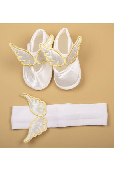 MİNİK ADIMLAR Little Steps Baby Hair Band and Baby Booties