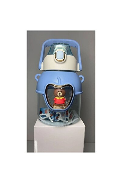 Çılgıntrend İki Fonksiyonlu Sevimli Karakter Tasarımlı Çocuk Su Matarası \ Okul Suluğu \ Yolculuk Matarası