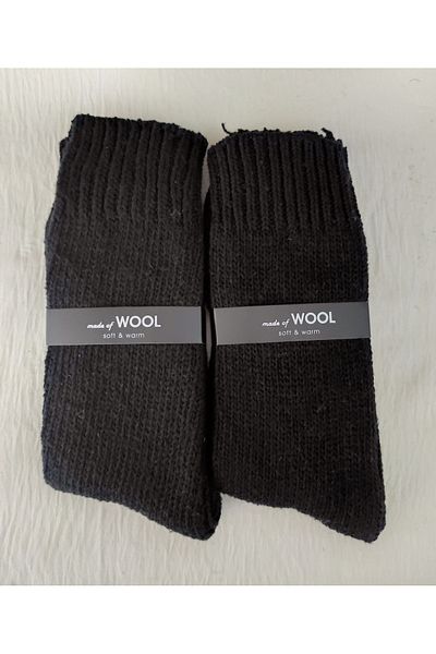 somon MEN'S WINTER WOOL WOOL SOCKS 2-PACK (SOFT & WARM)