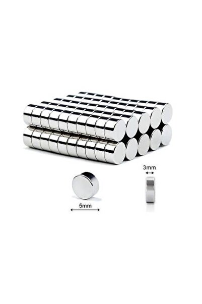Hdg 20 Adet Yuvarlak Neodyum Mıknatıs Magnet - 5 Mm Çap - 3 Mm Kalınlık