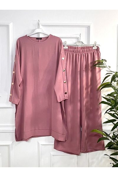 Aşkı Endam مجموعة Ayperi Buttoned Ayrobin - مسحوق