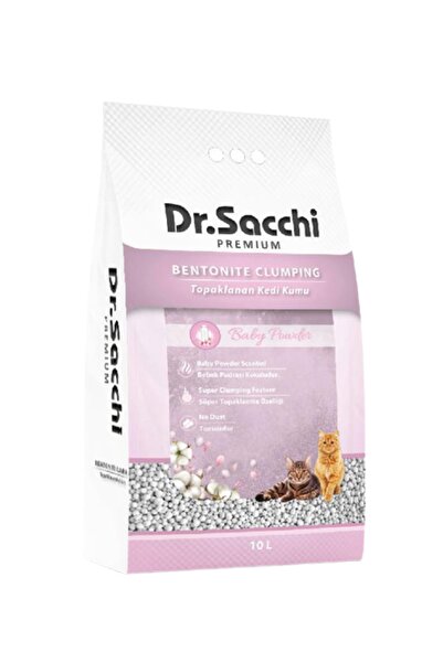 Dr. Sacchi Dr.sacchi Bebek Pudrası Kokulu Bentonit Kedi Kumu 10 Lt-farmapets