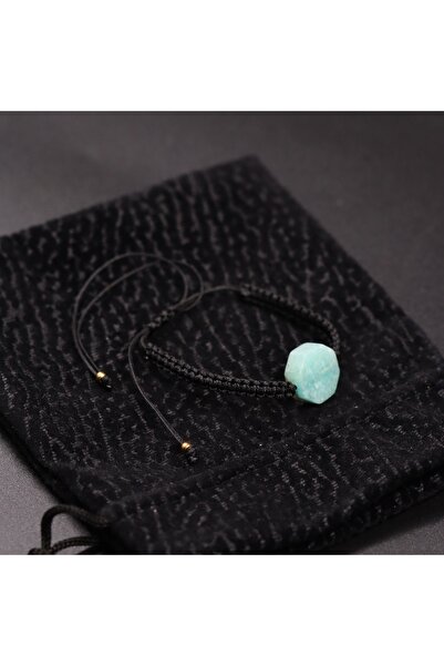 MYTAKIAĞACIMFH سوار من حجر الأمازونيت الطبيعي موديل سداسي مكرامية محبوك قابل ...