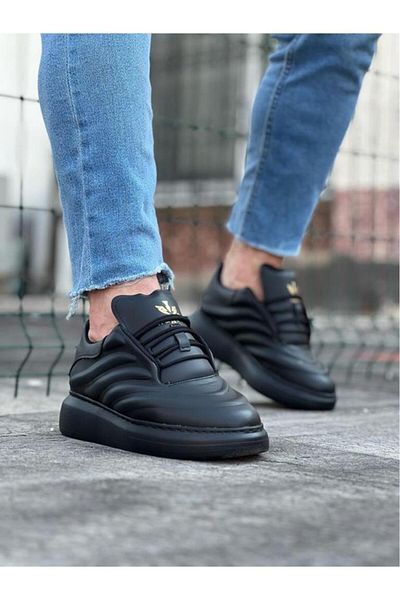 BPM Pantofi casual pentru bărbați Wagoon WG094 din piele de cărbune