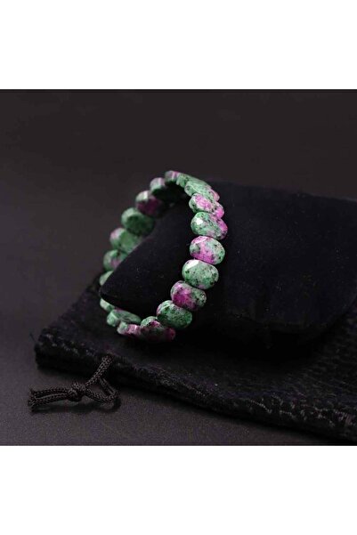 MYTAKIAĞACIMFH سوار من الحجر الطبيعي من حجر أنيوليت سوار رولكس مع خط مرن